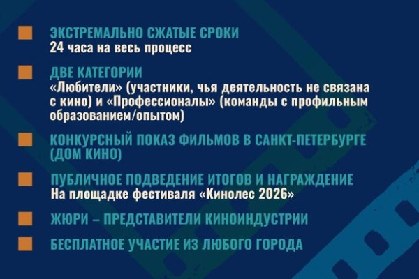 Открыт прием заявок на конкурс  экспресс-съемок фильма &laquo;Киноспринт&raquo;! 